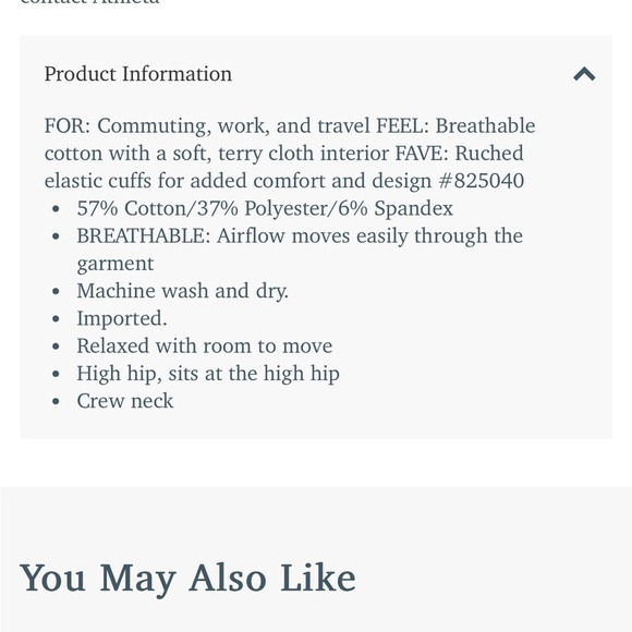 BOGO! Athleta Retroterry 3/4 Sleeve Sweatshirt 2024 Pink Small - Picture 10 of 11